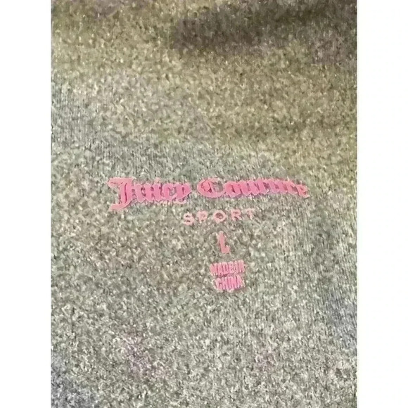 NWT Juicy Couture Sport Flex Logo CROP Women's LARGE Heather Gray Leggings - Picture 7 of 8